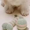 LILLABEL - RAINBOW hondenbal van biologisch katoen Groen - Afbeelding 2