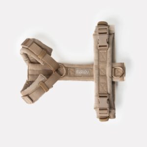 FURLOU - Fluwelen Hondentuig Zand | Comfort Velvet Harness