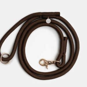 FURLOU - Gevlochten Hondenriem Bruin | Braided Rope Leash