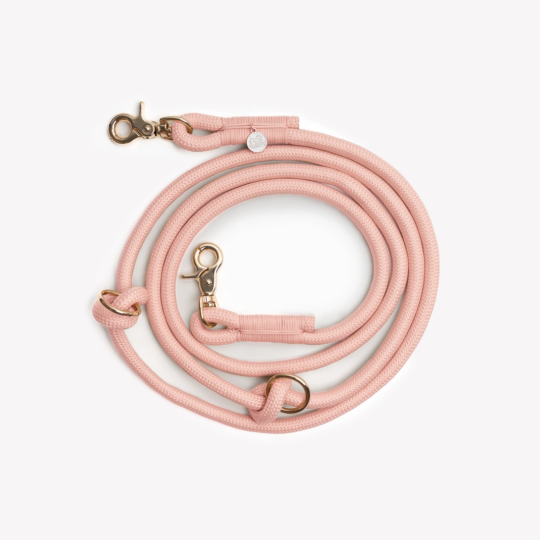 FURLOU handsfree hondenlijn Powder Rose
